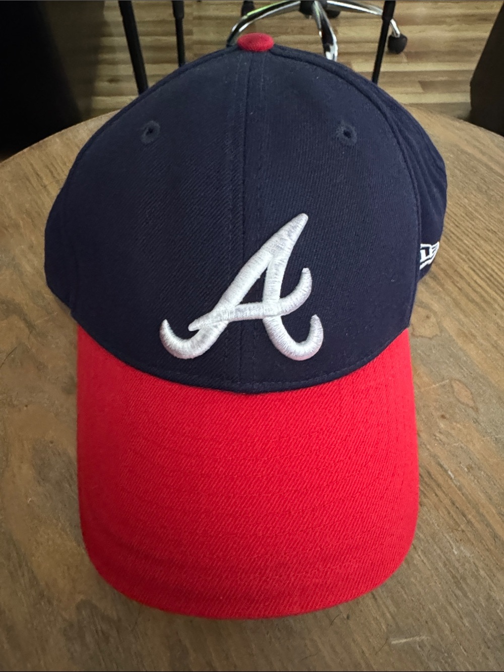Atlanta Baseball Cap with Red Bill and Navy Crown